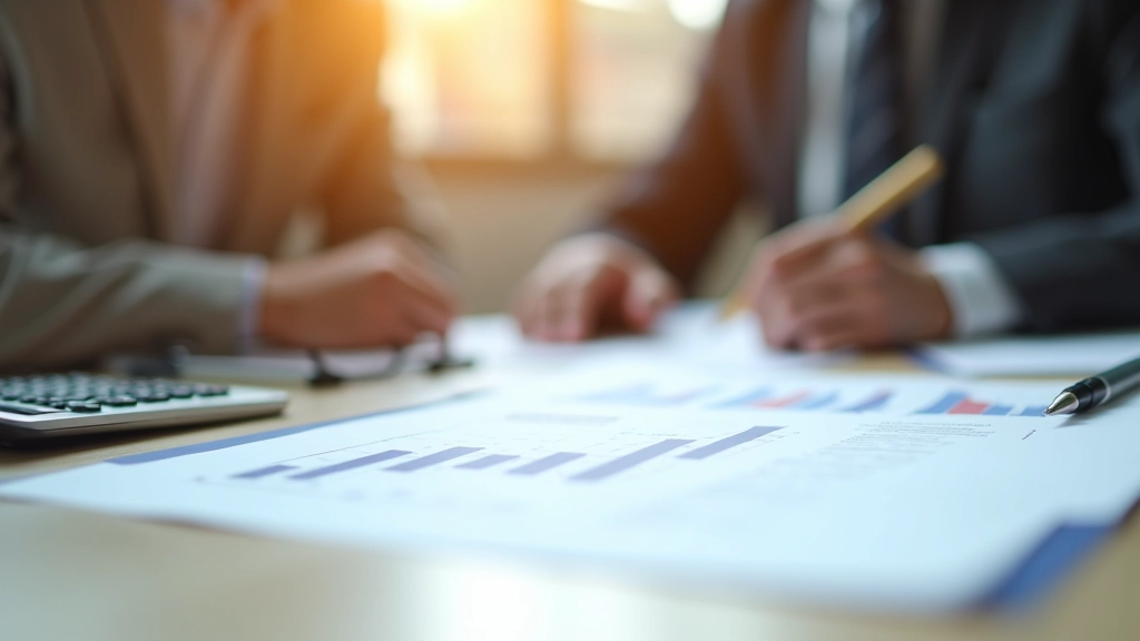 Porovnání nákladů: papíry s čísly a kalkulačka na psacím stole